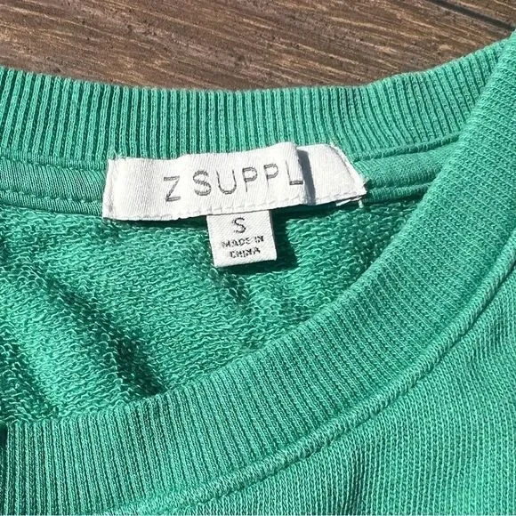 Z Supply Green Terry Cloth Mini Dress | Size: Small - Picture 4 of 5